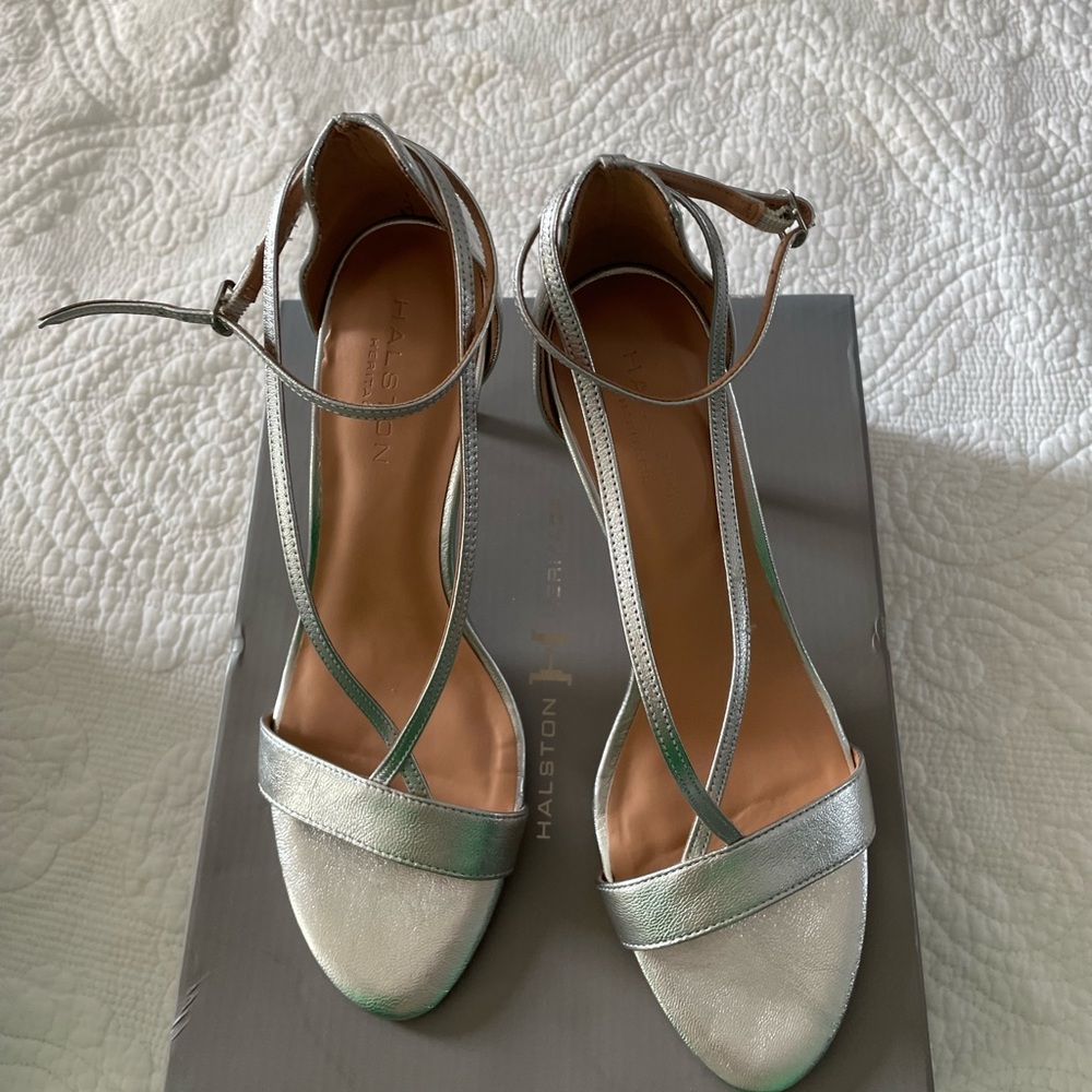 Silver Halston Heritage Cocktail Sandal